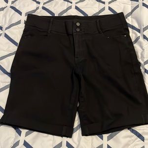 Black jean shorts